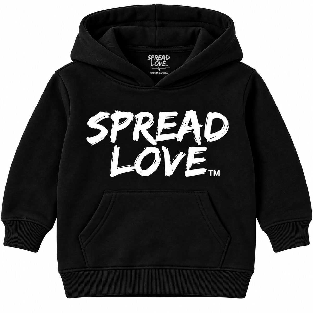 Spread Love Toddler Hoodie - Black