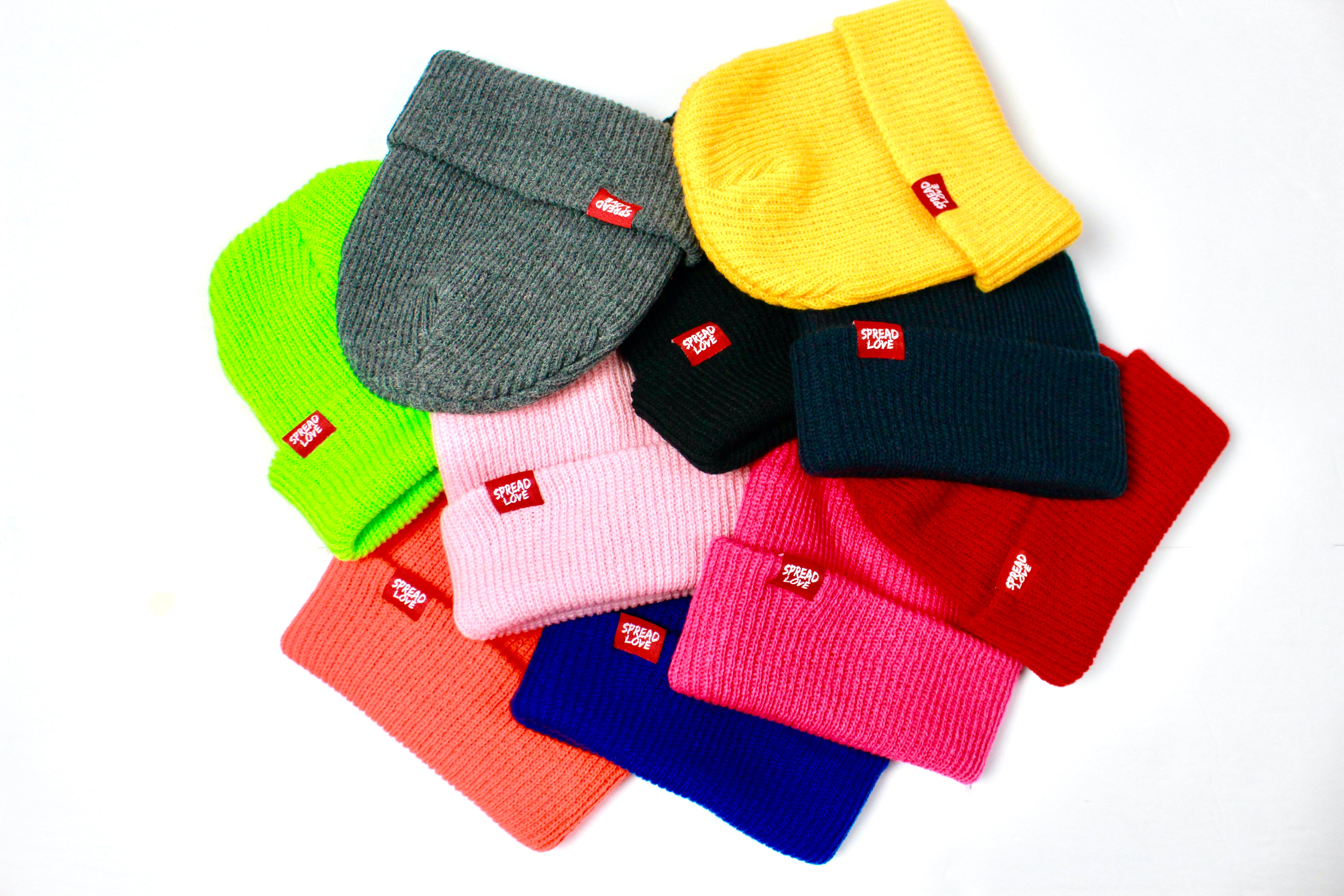 Spread Love Ribbed Knit Beanie