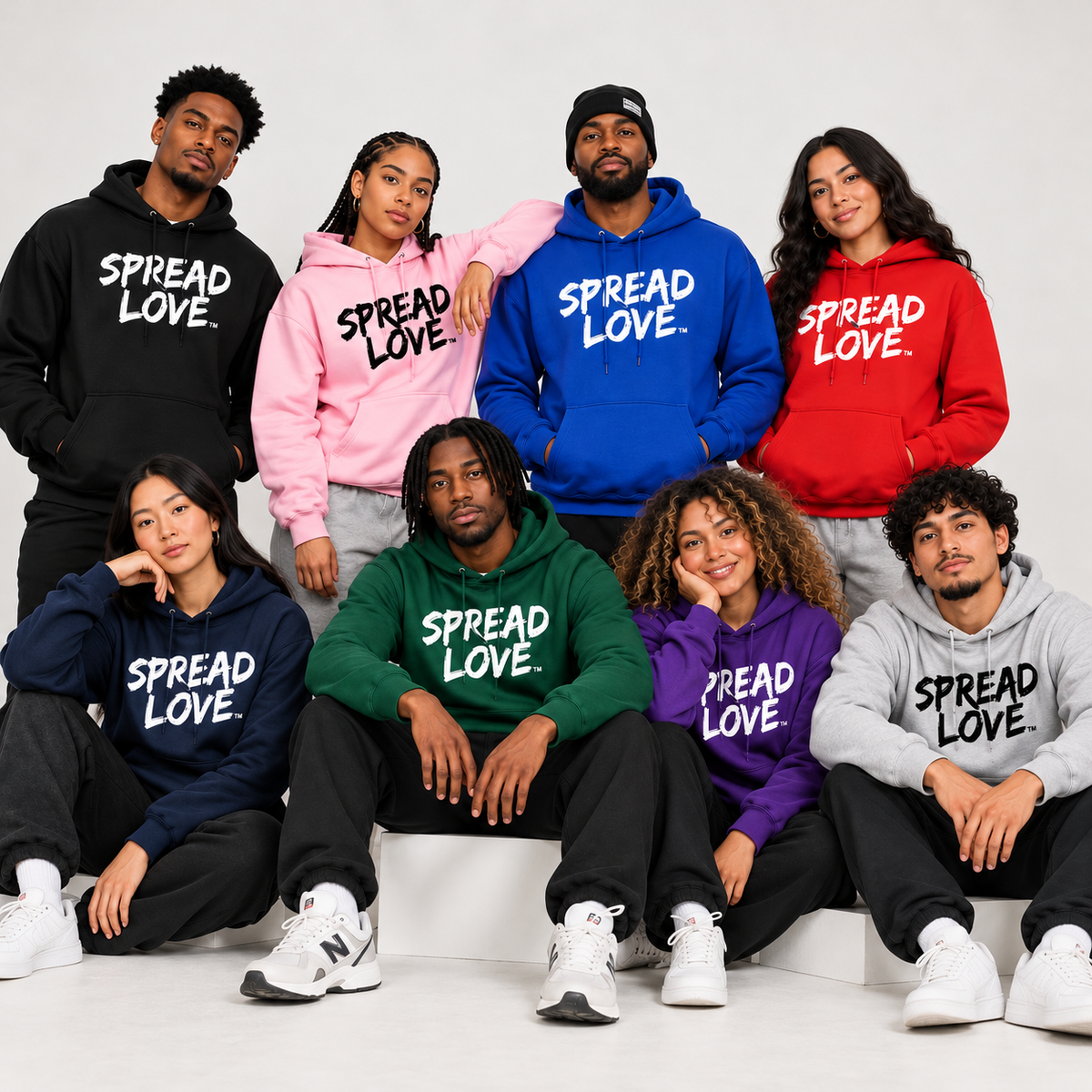 Spread Love Unisex Hoodie - Red