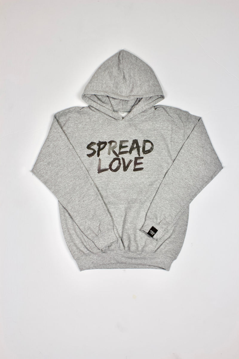 Spread Love Unisex Hoodie- Grey