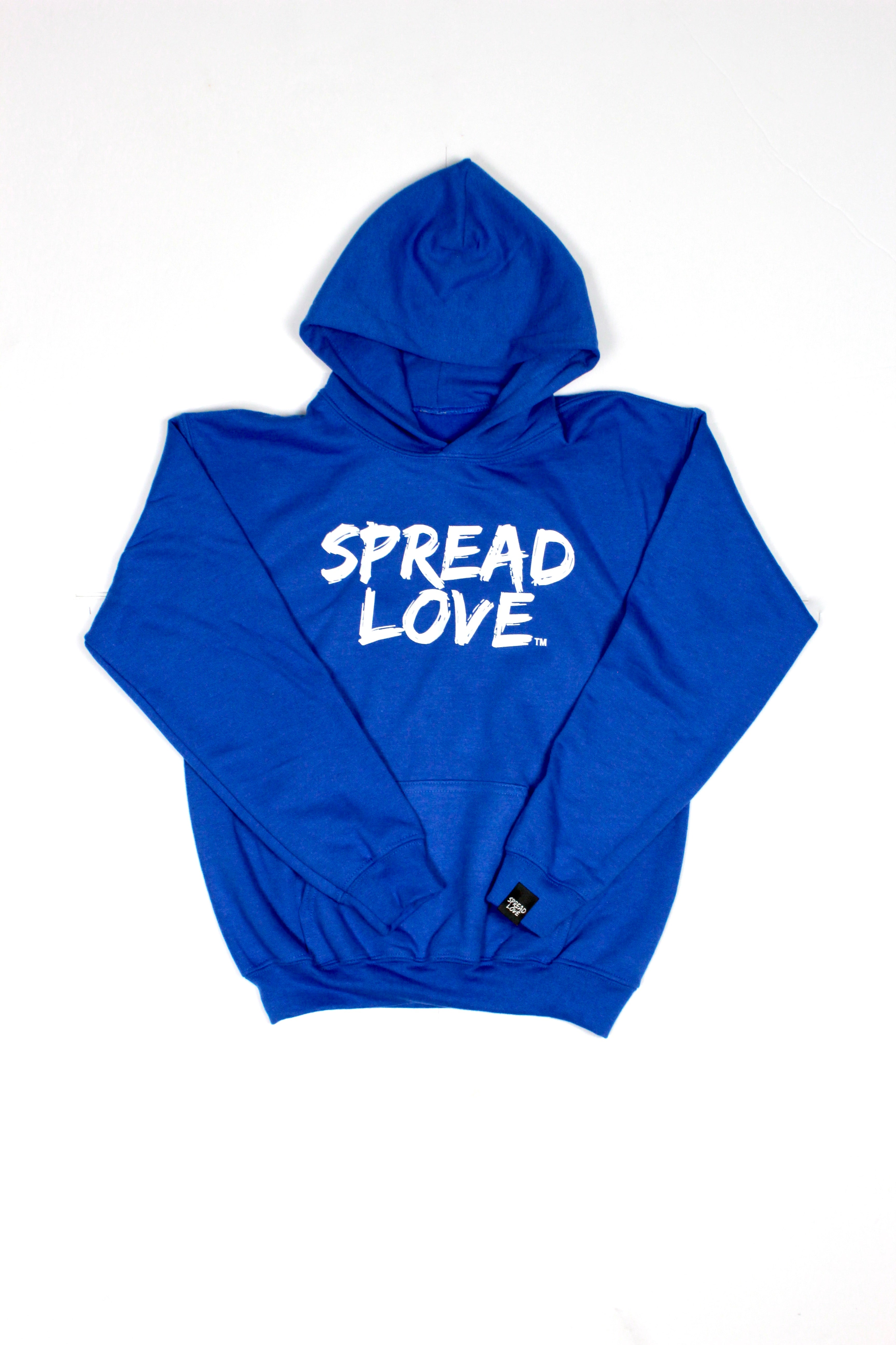 Spread Love Youth Hoodie- Blue