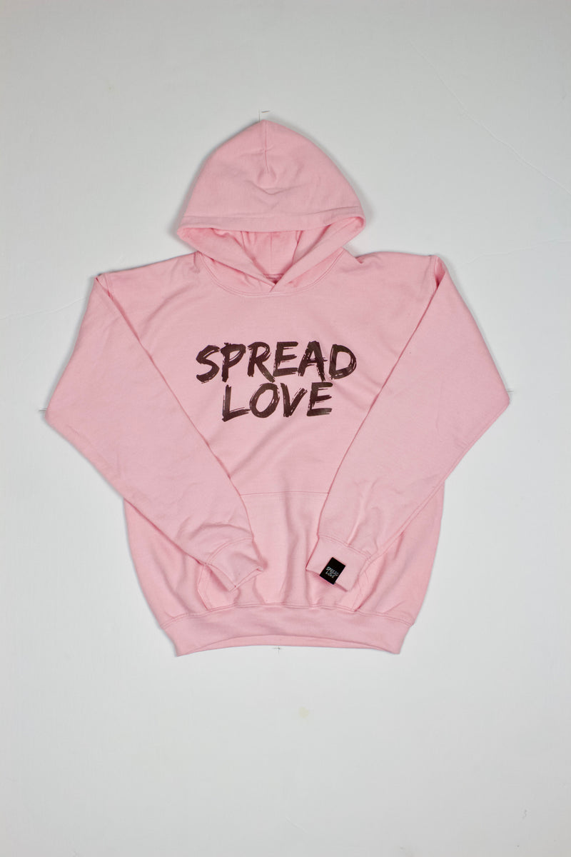 Spread Love Unisex Hoodie- Pink