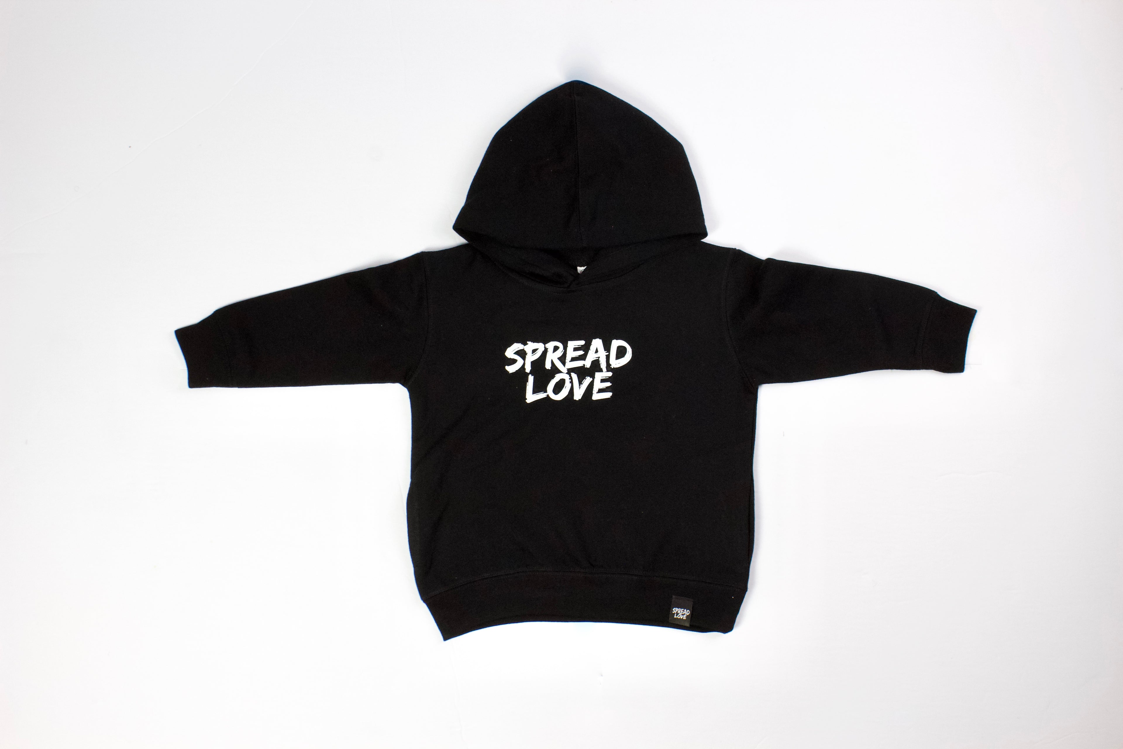 Spread Love Toddler Hoodie - Black